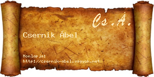 Csernik Ábel névjegykártya
